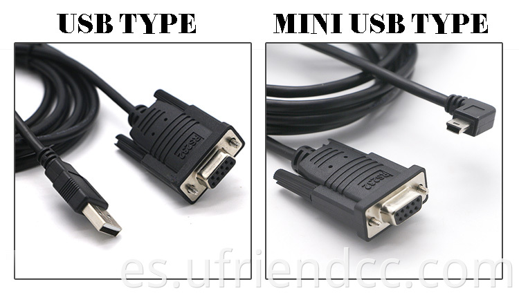 OEM ODM CAB; E Factory Custom Ftdi Chipset FT232RL USB a DB9 Cable de serie RS232 RS232